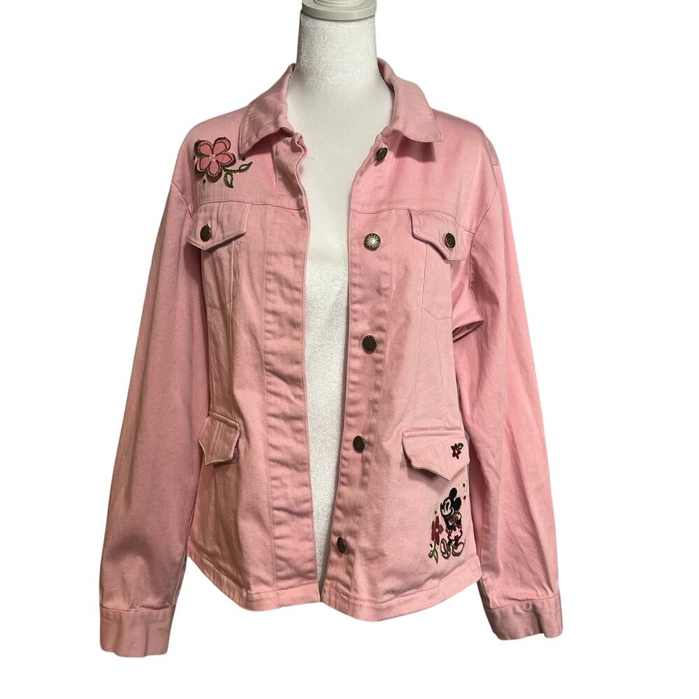 Disney pink Mickey Mouse denim button up jacket